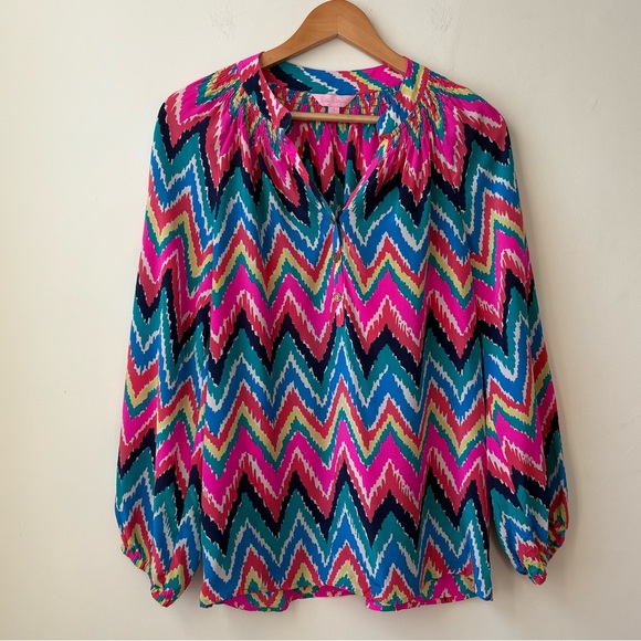 Lilly Pulitzer Silk Elsa Blouse - Picture 4 of 14